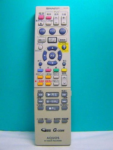 【中古】シャープ HDD DVD VHSリモコン GA513PA