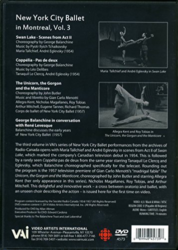 【中古】Balanchine: New York City Ballet in Montreal: Volume 3 [DVD]
