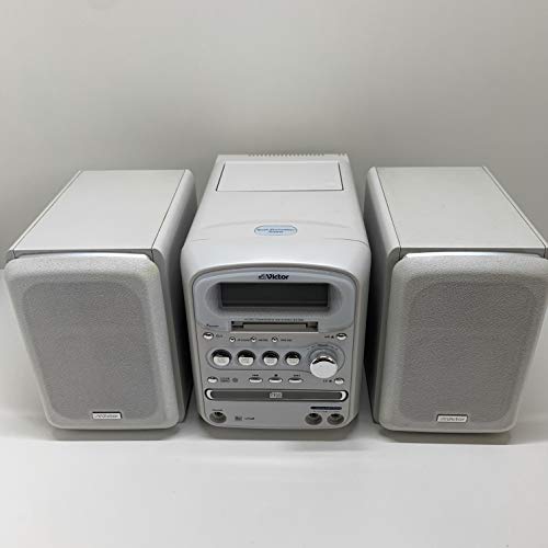 【中古】Victor ビクター JVC UX-QX1-W パールホワイト マイクロコンポーネントMDシステム (CD/MD/カセットコンポ)(本体CA-UXQX1-WとスピーカーSP-UXQX1-Wのセット)|Come to Store