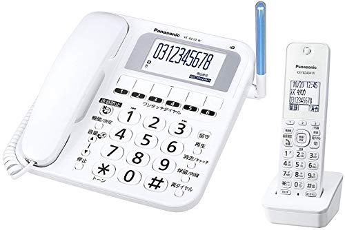 【中古】パナソニック コードレス電話機(子機1台付き) ホワイト
