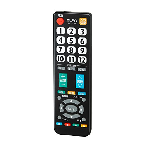 【中古】テレビリモコン IRC-211TV(BK)