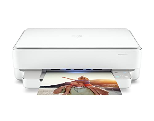 【中古】HP カラー プリンター A4インクジェット複合機 ENVY 6020 ホワイト スマホ印刷 Wi-Fi対応 自動両面印刷 テレワーク 光るステータスライト スマートタスク(型番:7CZ37A#ABJ)