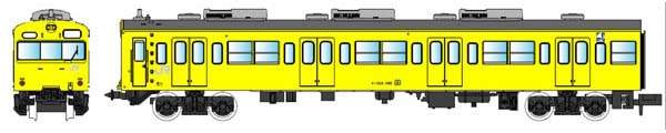 【中古】A7765 103系初期型・分散冷房車 カナリア・福知山線 4両セット