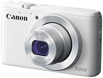 【中古】Canon デジタルカメラ PowerShot S200(ホワイト) F値2.0 広角24mm 光学5倍ズーム PSS200(WH)|Come to Store