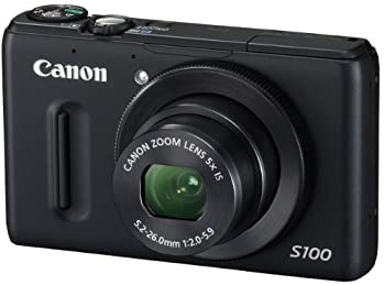 【中古】Canon デジタルカメラ PowerShot S100 ブラック PSS100(BK) 1210万画素 広角24mm 光学5倍ズーム 3.0型TFT液｜Come to Store 34,125円