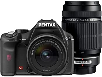 【中古】PENTAX デジタル一眼レフカメラ K-x ダブルズームキットブラック
