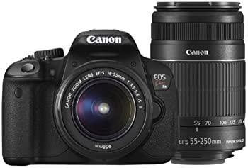 【中古】Canon デジタル一眼二眼レフ写真機 EOS Kiss X6i ダブルズームキット EF-S18-55粍/EF-S55-250粍嘱する KISSX6i-