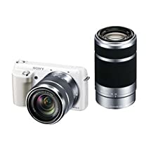 【中古】ソニー デジタル一眼写真機「NEX-F3」ダブルレンズキット（白いこと）SONY NEX-F3 NEX-F3Y-W