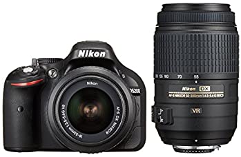 【中古】Nikon デジタル一眼二眼レフ写真機 D5200 ダブルズームキット AF-S DX NIKKOR 18-55粍 f/3.5-5.6G VR/ AF-S