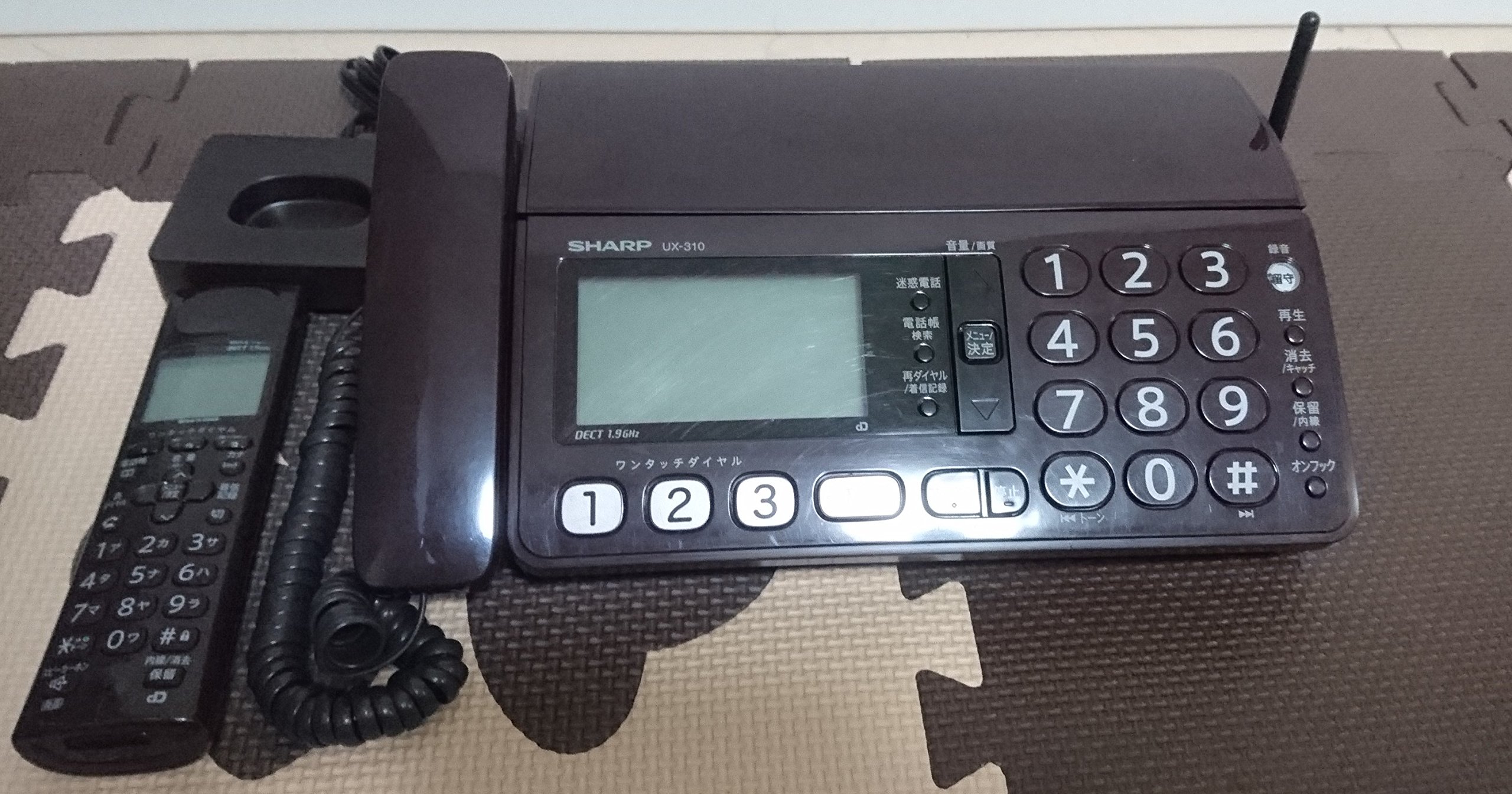 【中古】シャープ デジタルコードレスFAX 子機1台付き 1.9GHz DECT準拠方式 ブラウン系 UX-310CL-T｜Come to Store