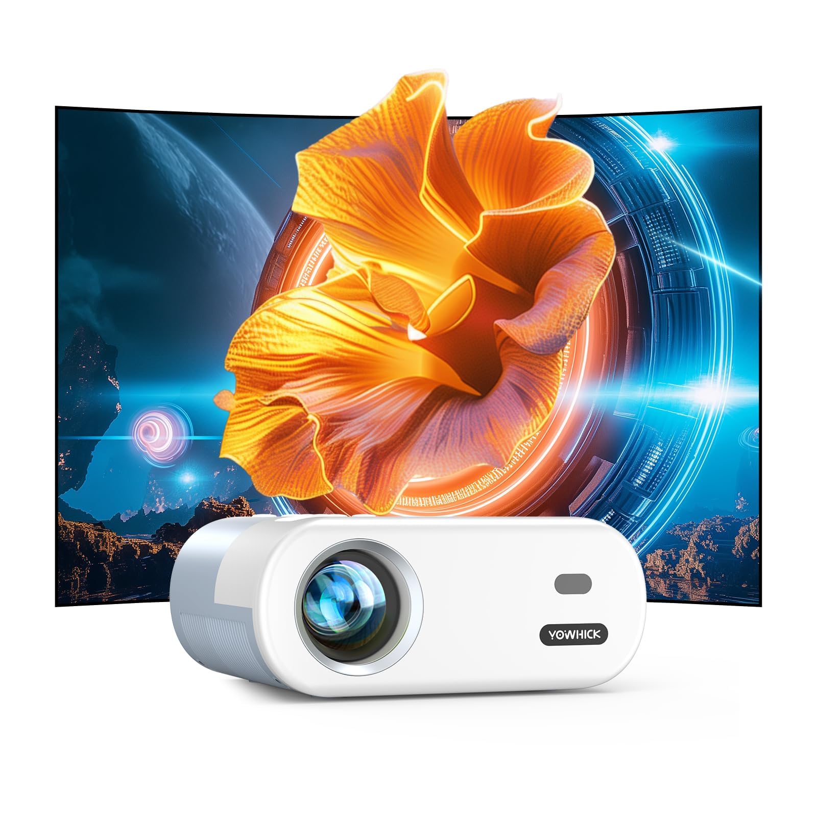 【中古】【令和累計販売台数No.1】YOWHICKプロジェクター 超小型18000LM高輝度5GWiFi&Bluetooth瞬時接続 リアル1080P 短距離投｜Come to Store