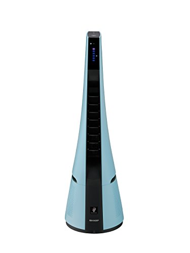 【中古】SHARP プラズマクラスター積み上げる スリムイオンファン 青碧系 PF-HTC1-A