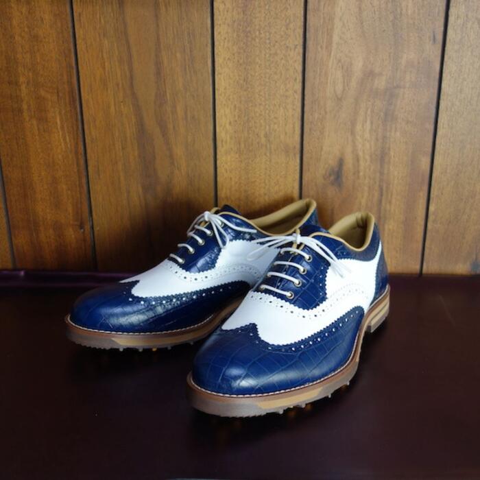 53ゴルフシューズ Noble pro(ノーブルプロ）Navy×White