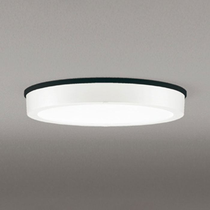 オーデリック エクステリア LEDシーリングダウン フラットプレート 軒下取付専用 防雨型 FCL30W相当 オフホワイト 昼白色：OG254807R