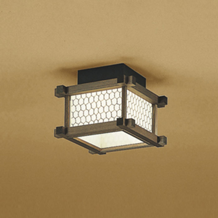 オーデリック和風LED小型シーリング非調光 白熱灯60W相当 皮芸塗電球色：OL161033LR1｜照明器具のCOMFORT 8,300円