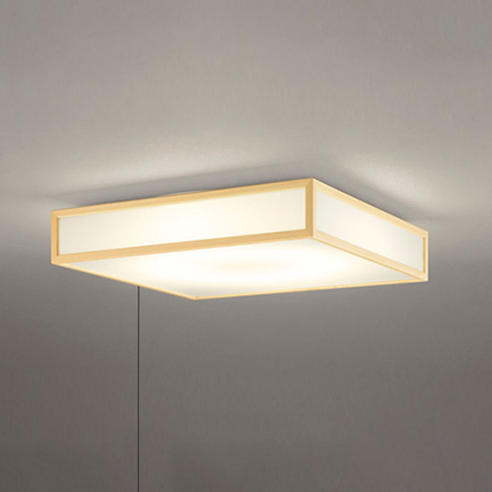 オーデリック 和風LEDシーリング 調光 ～12畳 引きひも付 檜 電球色：OL291698LR