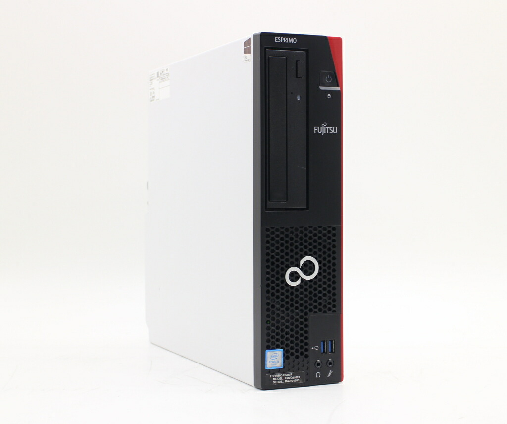 富士通 ESPRIMO D586 P Core i5-6500 3.2GHz 8GB 256GB(新品SSD) DisplayPort DVI-D出力 DVD-ROM Windows10 Pro 64bit