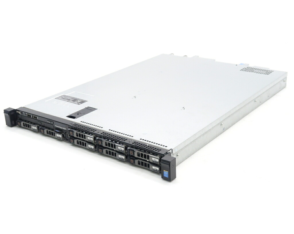 DELL PowerEdge R430 Xeon E5-2640 v3 2.6GHz*2 64GB 600GBx8台(SAS2.5インチ/6Gbps/RAID60構成) DVD-ROM AC*2 PERC H730 Mini 【中古】【20230525】|PCコンフルプレミアム店