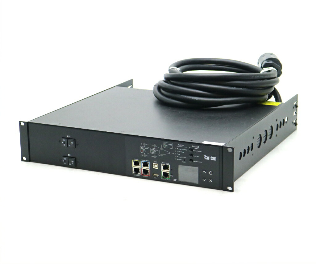 Raritan PX3TS-1194JR インテリジェントハイブリッドラックトランスファースイッチ 4.1.1.5-49961 2U手合い(iX7制御装置積み上げる) 【中古】【20250121】