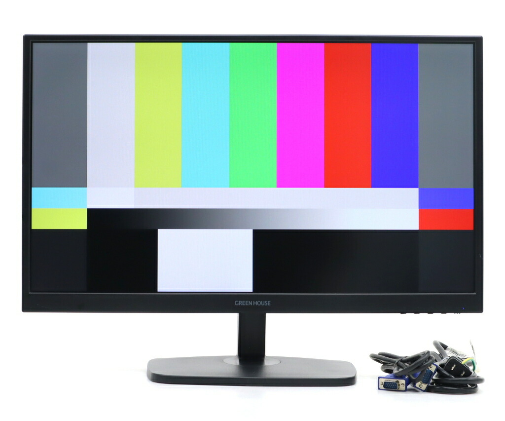 【並品】GREENHOUSE GH-LCW24ES-BK 23.6in非光輝ダイアログボックス 盛りだくさん固定ディスク 1920x1080点点 DVI-D/アナログRGBインプット 小難 【中古】【20250430】