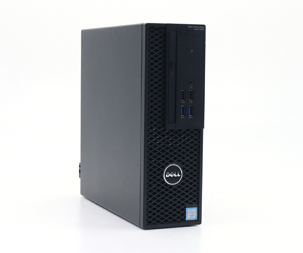 DELL Precision Tower 3420 SFF Xeon E3-1220 v6 3GHz 16GB 256GB(新品NVMe SSD) Quadro P400 DVD+-RW Windows10 Pro for Workstations 【中古】【20250710】|PCコンフルプレミアム店