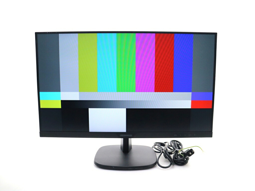 【並品】GREEN HOUSE GH-LCW27A-BK 27in非光輝PLSダイアログボックス 盛りだくさん固定ディスク 1920x1080一点 HDMI/DisplayPort/アナログRGBインプット 【中古】【20260602】