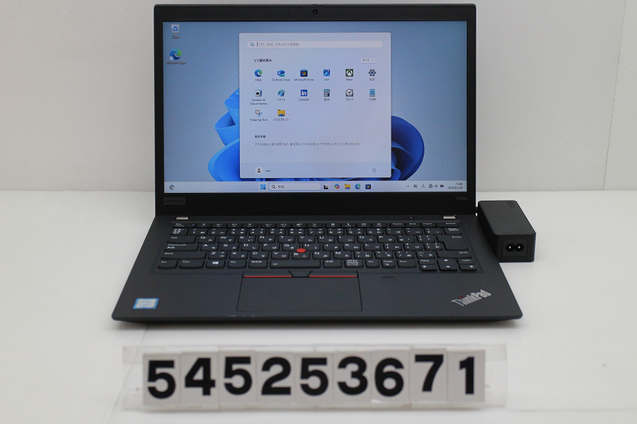 Lenovo ThinkPad T490s Core i7 8565U 1.8GHz/8GB/256GB(SSD)/14W/FHD(1920x1080)/Win11【中古】【20260204】