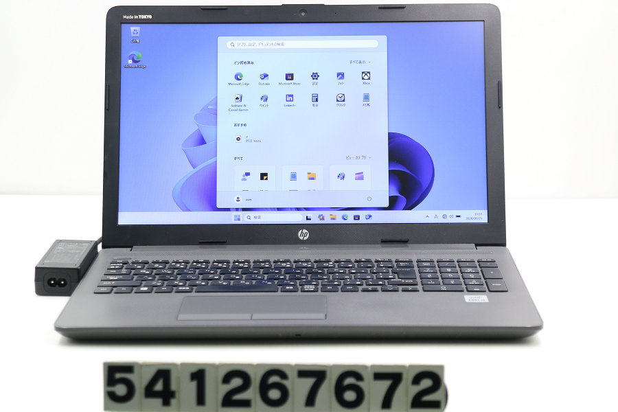 hp 250 G7 Core i5 1035G1 1GHz/8GB/256GB(SSD)/Multi/15.6W/FWXGA(1366x768)/Win11【中古】【20260522】|PCコンフルプレミアム店