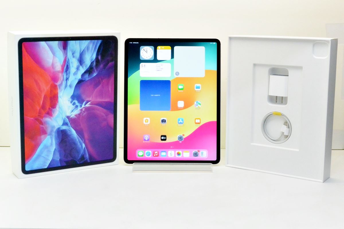 白ロム SIMフリー au SIM解 Apple iPad Pro 12.9inch(第4世代) Wi-Fi+Cellular 128GB OS17.5.1 シルバー MY3D2J/A 初期化済 【m024196】【中古】【K20240808】