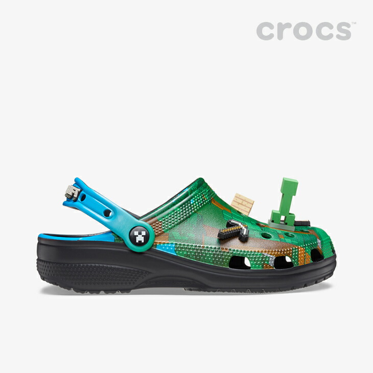 楽天市場】crocs MINECRAFT ELEVATED CLOG MULTI-RAYURES 208472