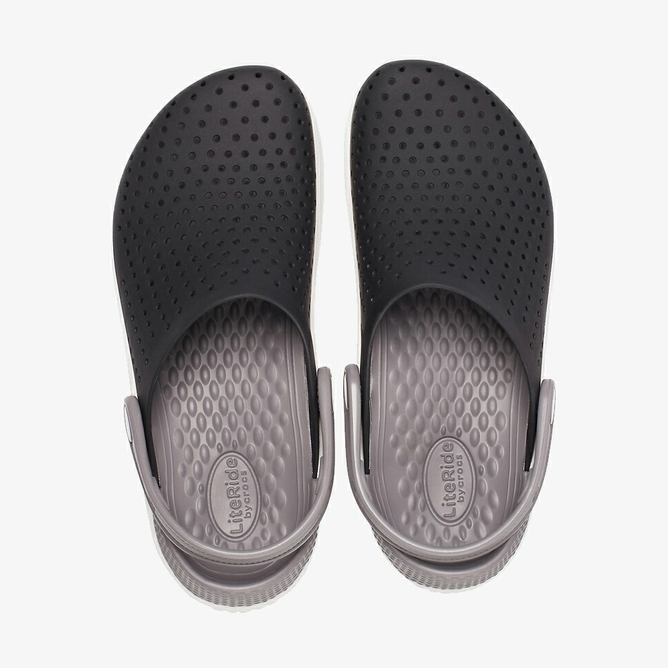 crocs slippers black and white