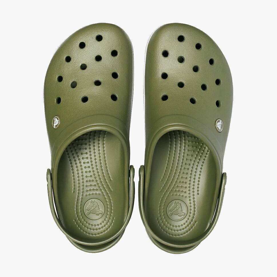 army green crocs