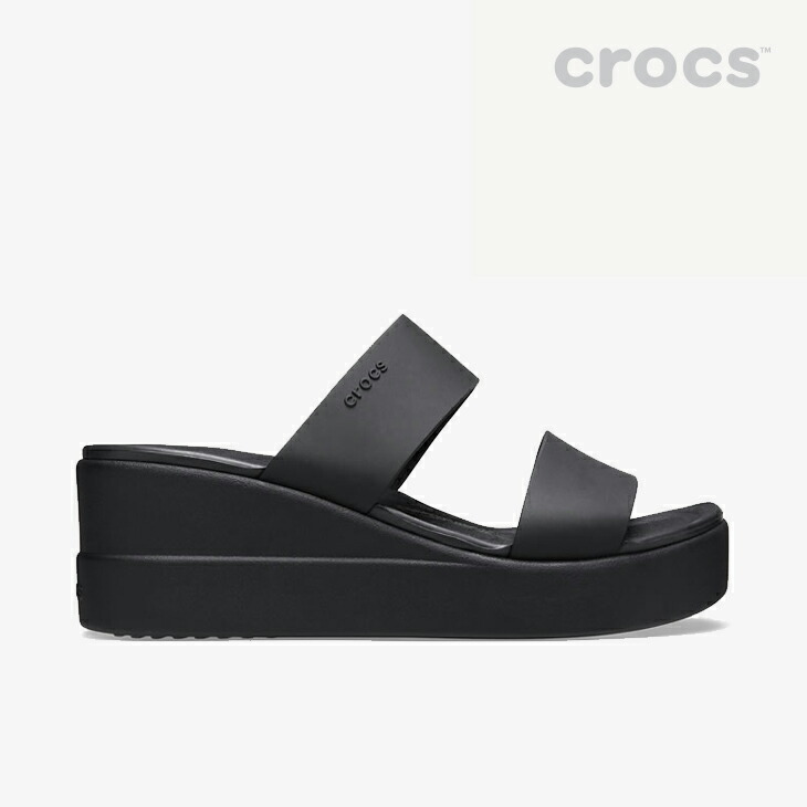 クロックス レディース ブルックリン ミッド ウェッジ 黒いこと ブラック Crocs W Brooklyn Mid Wedge Sandal Black Black Daemlu Cl