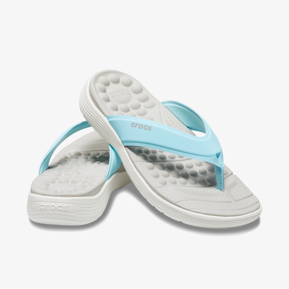 crocs ice blue white