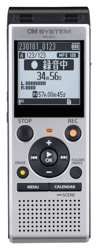 OM SYSTEM WS-882 SLV 言語学学び取る/申しひらき吹き込み/円卓会議吹き込み/議事録/直線的PCM吹き込み/外の方記憶装置相応う