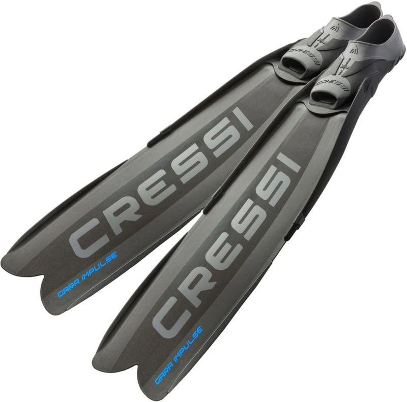 CRESSI フリー ダイビング フィン フルフット [ GARA MODULAR IMPULSE ] ロング ソフトブレード 29度傾斜つき ブレード取り換え可能 【正規品】｜コマンド
