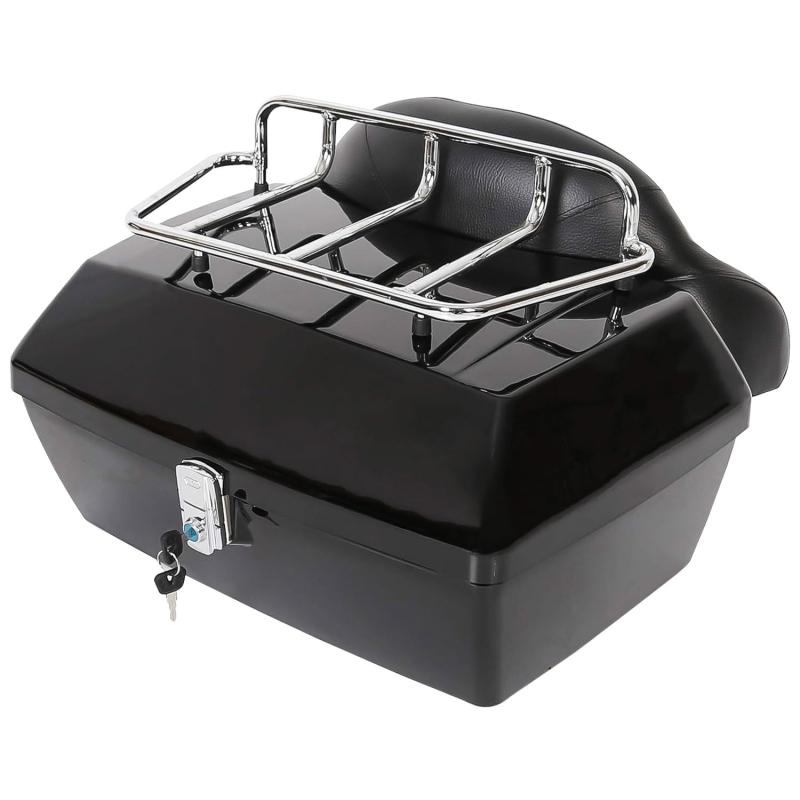 リアボックス バイク 48L 大容量 モノキーケース バイク用トップケース 収納ボックス バックレスト付き [並行輸入品]｜コマンド