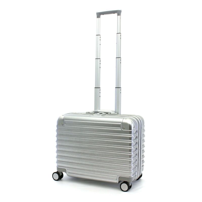 ☆20％OFFクーポン7/28（火）9：59まで☆スーツケース 横型 機内持ち込み Sサイズ 27L アルミ調 TRIDENT TRI1030-45｜comme billet＜コムビエ＞