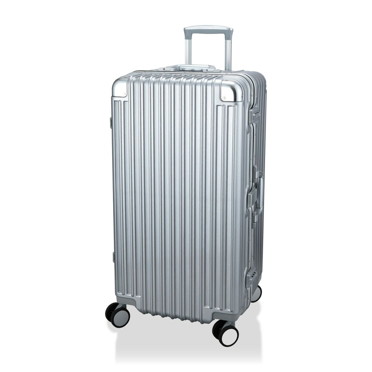 【最大20％OFFクーポン　4/16(木）9：59まで】スーツケース Lサイズ 角型 スクエア 70cm 80L アルミ調ボディ miraclentキャスター 軽量 頑強 シフレ 5年保証付 TRIDENT トライデント TRI1030