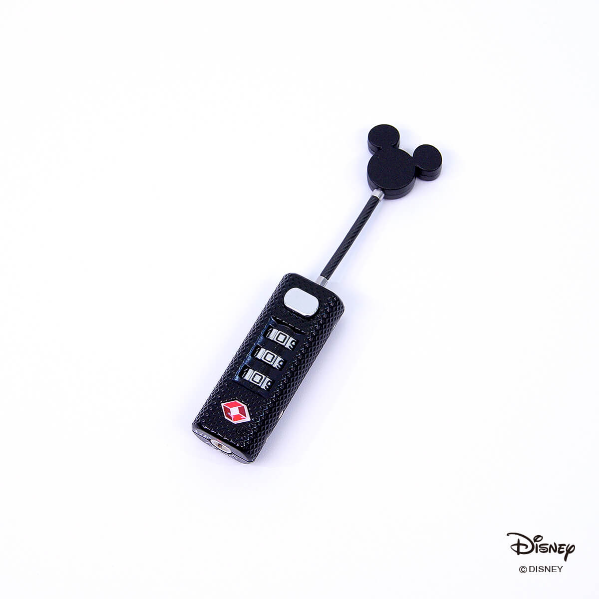 楽天市場 ストレート南京錠 ディズニー ミッキー 旅行 便利 Tsa リュック ジッパー ワイヤーロック カギ シフレ Acc7093 Dn Comme Billet コムビエ