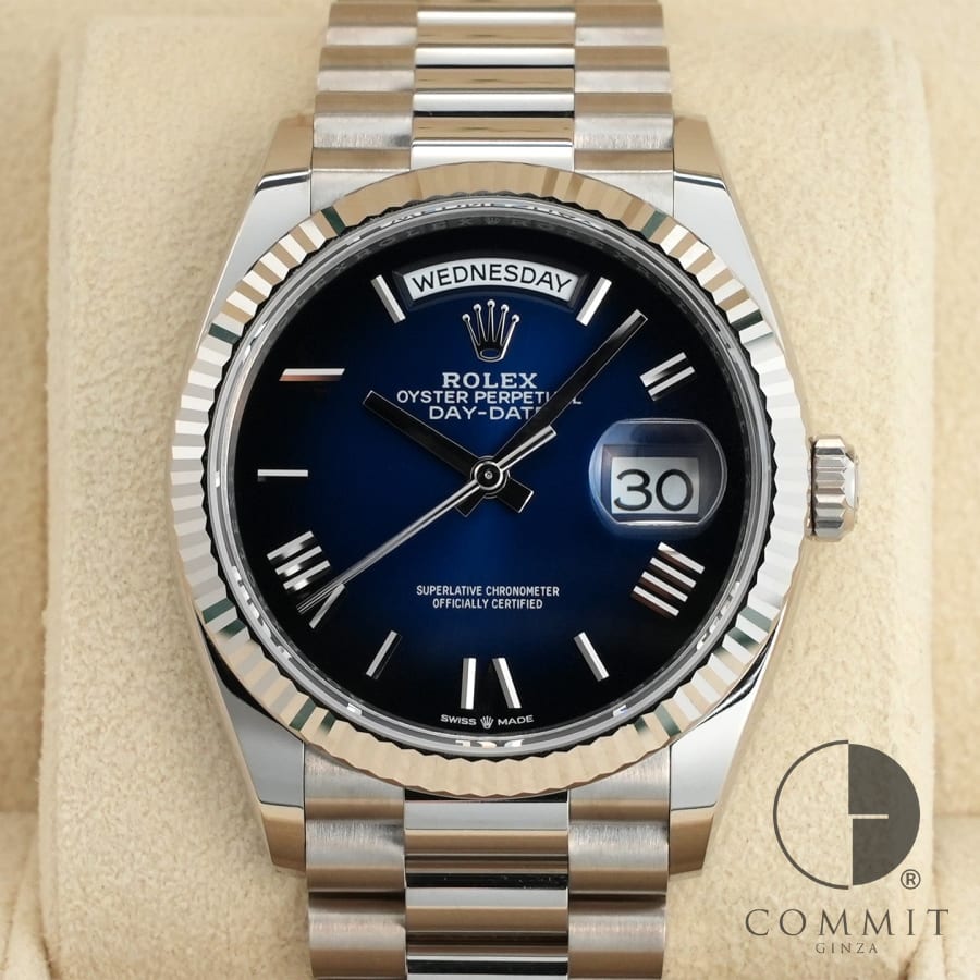 楽天市場】ロレックス デイデイト40 228239 2022年 青文字盤 WG