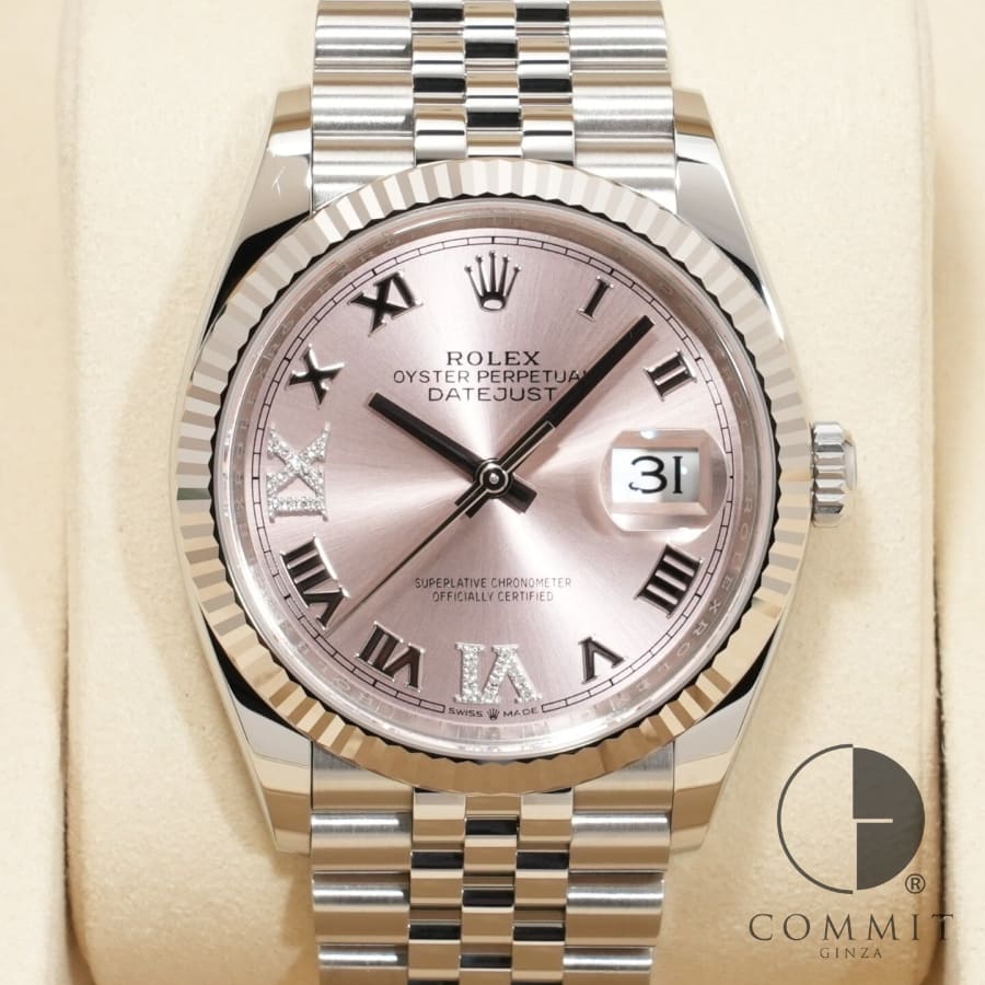 ✨ロレックス　62523 D-18 シルバー×ゴールド✨ ロレックス ROLEX デイトジャスト 腕時計 10Pダイヤ YG×SSコンビ