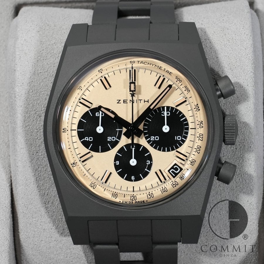 ゼニス クロノマスター リバイバル 次元大介エディション Ref.97.L384.400/04.M384 チタン ベージュ文字盤 【未使用】【腕時計】【送料無料】
