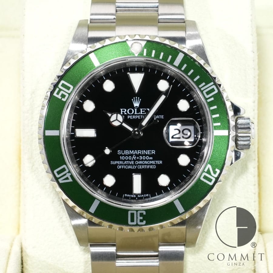 ロレックス サブマリーナー デイト Ref.16610LV ステンレススチール ブラック文字盤 【美品】【腕時計】【送料無料】