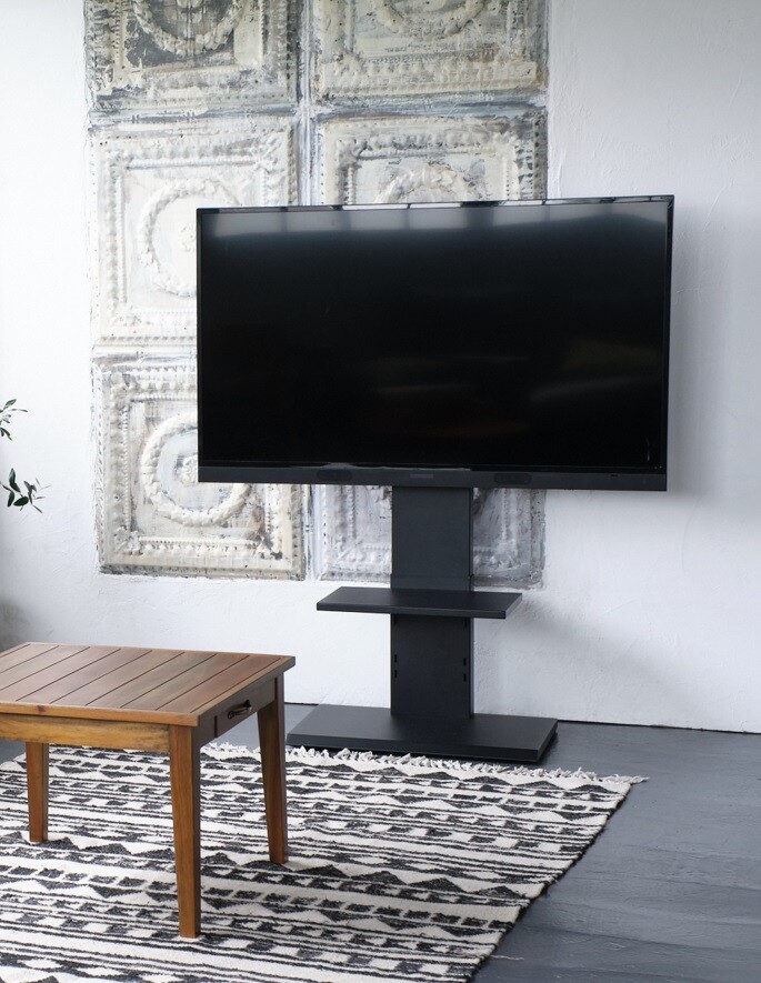 壁掛け風テレビ台 ロータイプ ブラック テレビ台 テレビボード 高さ調節 テレビスタンド TV台 TVスタンド おしゃれ リビング 32型 50型 55型 壁面テレビ台 55インチ 60インチ｜コミットアンド店