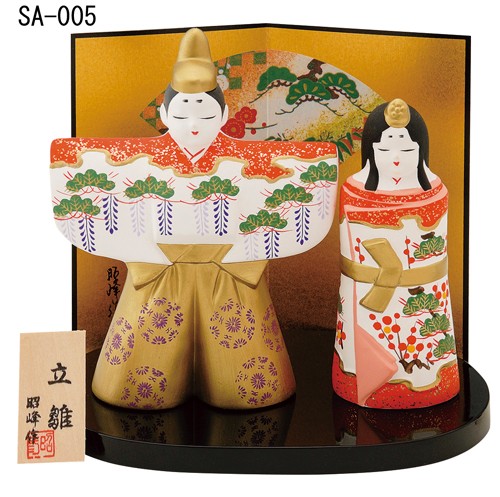 雅立雛 大 日本製 ひな人形 ひな祭り 置き物 飾り物 置物 和モダン 和雑貨 インテリア雑貨 女の子 おしゃれ かわいい 和室 和風 和テイスト 陶製 雛人形 国産 Giosenglish Com