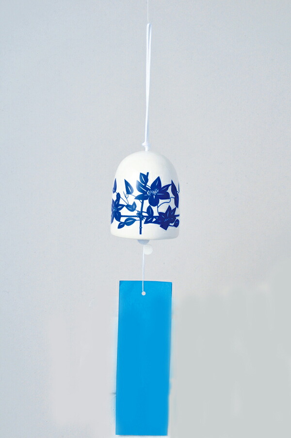 丸風鈴 大 てっせん 青 陶器 おしゃれ 和風 かわいい 和雑貨 和モダン ふうりん シンプル レトロ 和室 和テイスト 可愛い 花柄 インテリア雑貨 Gmofwi Com