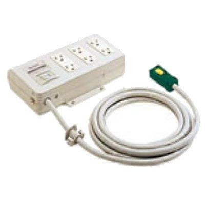 パナソニックハーネス用ＯＡ電源タップ 接地2Ｐ抜け止め式 6コ口 ケーブル長3ｍ 15Ａ 125Ｖ ＮＥ36134ＷＧＬ
