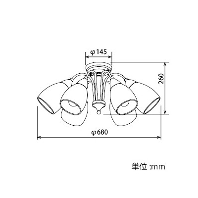 超お買い得！】 ＬＥＤランプ交換型シャンデリア 〜10畳用 非調光