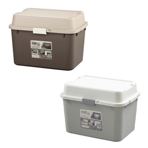 ホームボックス 68L ベランダボックス 収納ボックス 収納箱 収納ケース ブラウン ライトグレー 鍵穴付 コンテナ